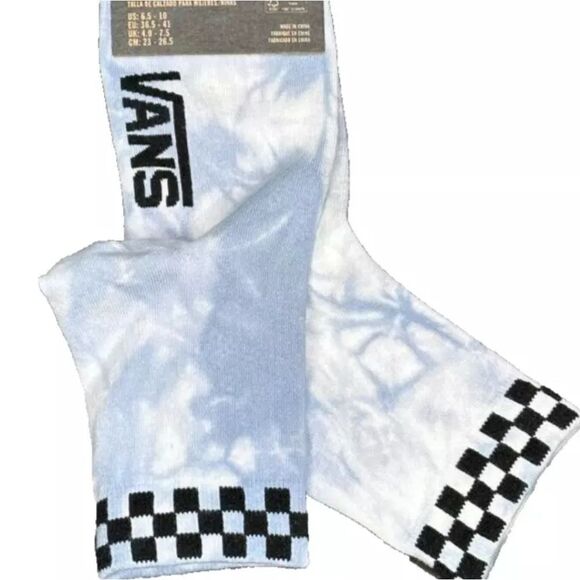 Vans Peek-A-Check Half Crew Sock- Ashley Blue - Picture 2 of 5
